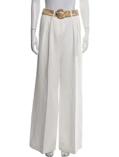 Pre-owned Zimmermann Wide Leg Pants In Neutrals