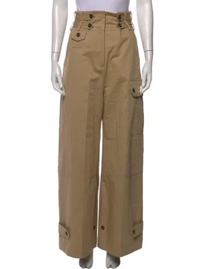 Pre-owned Zimmermann Wide Leg Pants In Neutrals