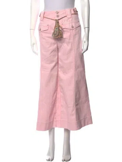 Pre-owned Zimmermann Wide Leg Pants W/ Tags In Pink