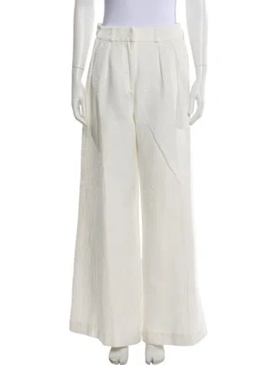 Pre-owned Zimmermann Wide Leg Pants In White