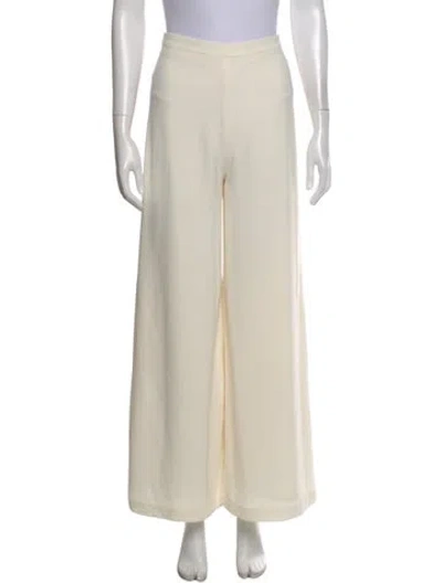 Pre-owned Zimmermann Wide Leg Pants In White