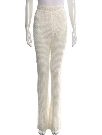 Pre-owned Zimmermann Wide Leg Pants In White