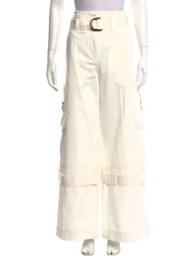 Pre-owned Zimmermann Wide Leg Pants In White