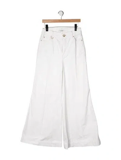 Pre-owned Zimmermann Wide Leg Pants In White