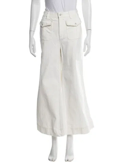 Pre-owned Zimmermann Wide Leg Pants In White