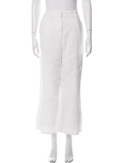 Pre-owned Zimmermann Wide Leg Pants In White