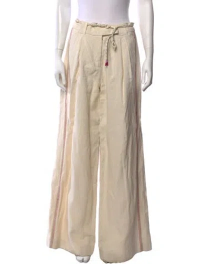 Pre-owned Zimmermann Wide Leg Pants In White