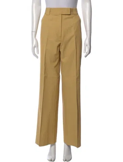 Pre-owned Zimmermann Wide Leg Pants In Yellow