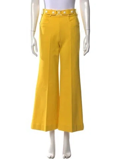 Pre-owned Zimmermann Wide Leg Pants In Yellow