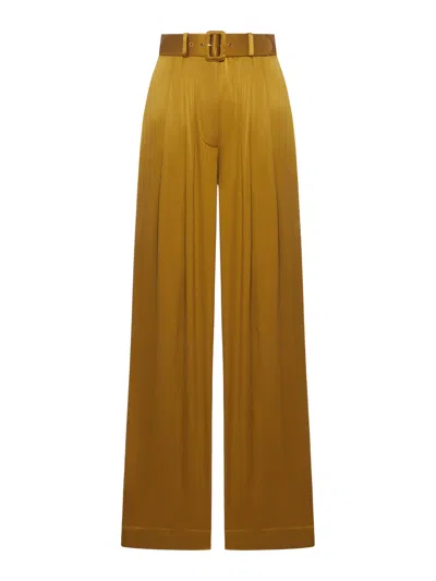 Zimmermann Drawstring Casual Trousers In Yellow