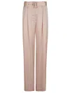 Zimmermann High Waist Silk Tuck Wide Leg Pant In Neutrals