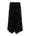 Zimmermann Womens Black Burnout Velvet Wide-leg High-rise Woven-blend Trousers In Black