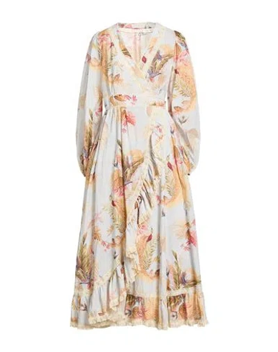 Zimmermann Woman Maxi Dress Ivory Size 1 Cotton In Multi