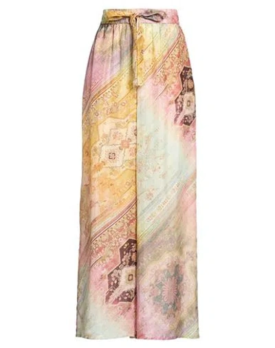 Zimmermann Woman Pants Antique Rose Size 00 Silk In Multi