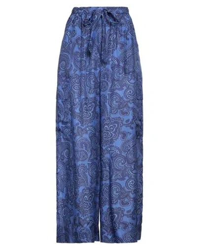 Zimmermann Woman Pants Blue Size 3 Silk