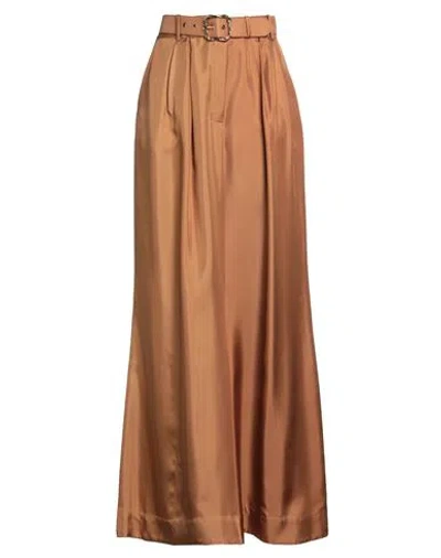 Zimmermann Woman Pants Brown Size 3 Silk
