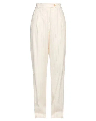 Zimmermann Woman Pants Cream Size 00 Wool, Cotton, Viscose In White