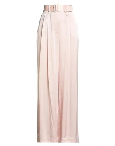 Zimmermann Woman Pants Light Pink Size 2 Silk