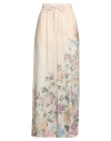 Zimmermann Halliday Floral-print Linen Wide-leg Pants In Pink