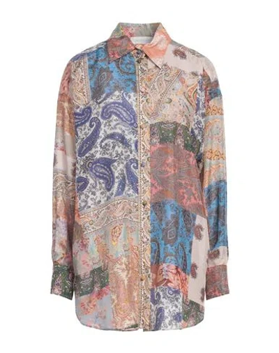 Zimmermann Woman Shirt Blush Size 2 Silk In Multicolor