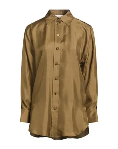 Zimmermann Woman Shirt Khaki Size 0 Silk In Brown
