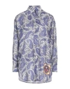 Zimmermann Devi Printed Silk Button-down Shirt In Blue
