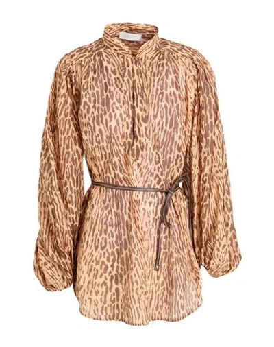 Zimmermann Woman Top Apricot Size 00 Cotton In Brown