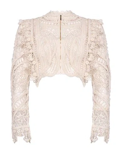 Zimmermann Woman Top Beige Size 1 Cotton, Viscose, Polyamide In Neutral