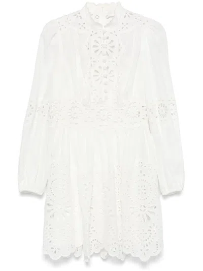 ZIMMERMANN WOMEN'S ACACIA BRODERIE LINEN MINI DRESS