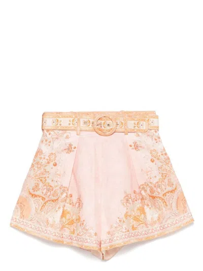 ZIMMERMANN WOMEN'S ACACIA LINEN TUCK SHORTS