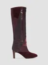 Zimmermann Alchemy 75mm Patchwork Leather Knee-high Boots In Mahogany