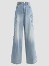 Zimmermann Alchemy Applique Relaxed Flare Jeans In Sea Foam In Blue