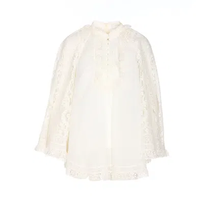 Zimmermann Women Ascension Lace Shirt In White