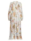 Zimmermann Women Sky Blue Ascension Printed Midi Dress, M Luxury Dresses For Women Darveys In Multi