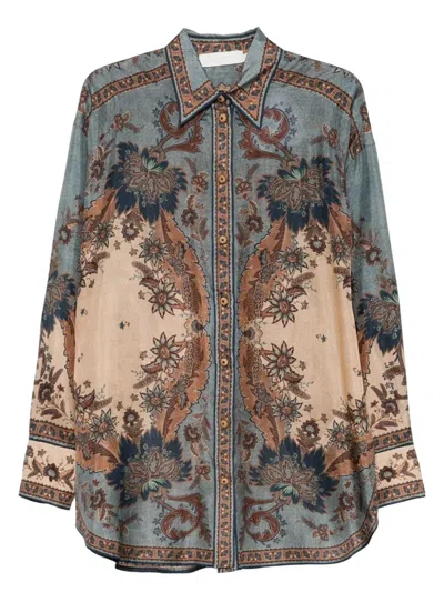 ZIMMERMANN WOMEN'S ASCENSION MANSTYLE SILK SHIRT