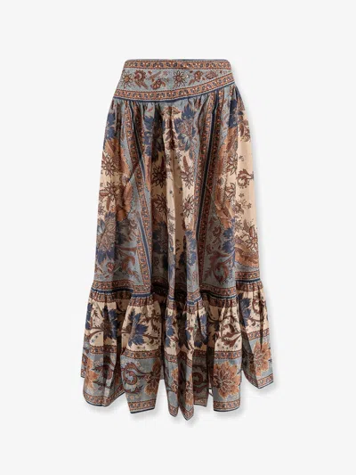 Zimmermann Women Ascension Tiered Midi Skirt