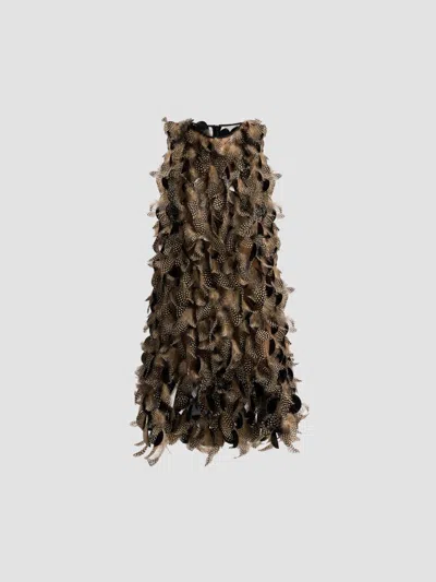 Zimmermann Women's Ascent Featherd Mini Dress In Brown