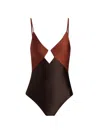 Zimmermann Aster Diamond Wired Swimsuit In Multi