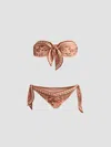 Zimmermann Womens Pink Paisley Floral Aster Scarf Tie Bikini Set Xs In Pink