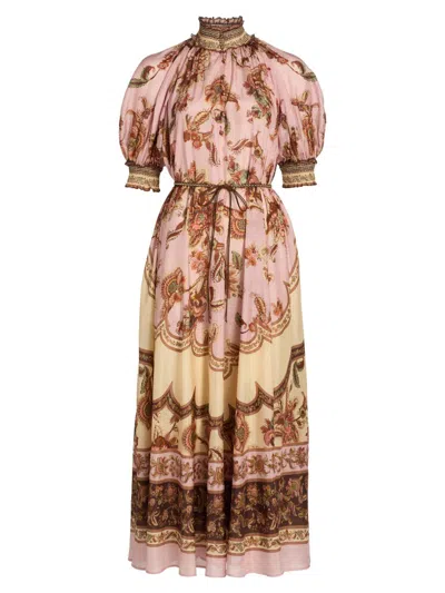 ZIMMERMANN WOMEN'S ASTER PRINTED SILK BILLOW MAXI DRESS