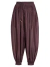 Zimmermann Womens Musk Aster Harem Silk Trousers Xs In Brown
