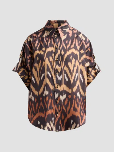 Zimmermann Women's Aster Silk Ikat-inspired Shirt In Multi