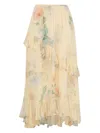 Zimmermann Yellow Illuminate Asymmetric Maxi Skirt