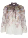Zimmermann Beige Regular Printed Shirt In Multi