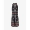 Zimmermann Bandana-print Wide-leg Trousers In Black Bandana