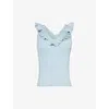 Zimmermann Women's Halliday Tank Top In Blue Lurex
