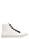 Zimmermann Canvas High-top Sneakers Leather Inserts In White