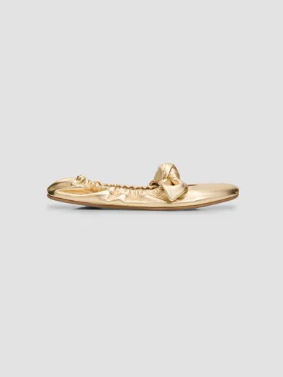 Zimmermann Women's Carousel Leather Ballerina Flats In Gold