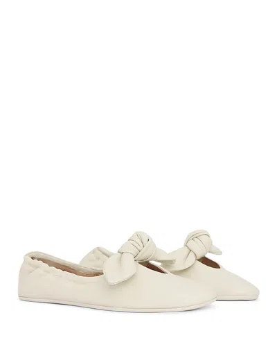 Zimmermann Women's Carousel Leather Bow Ballet Flats In Neutral