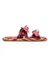 Zimmermann Carousel Printed Raffia Sliders In Multi